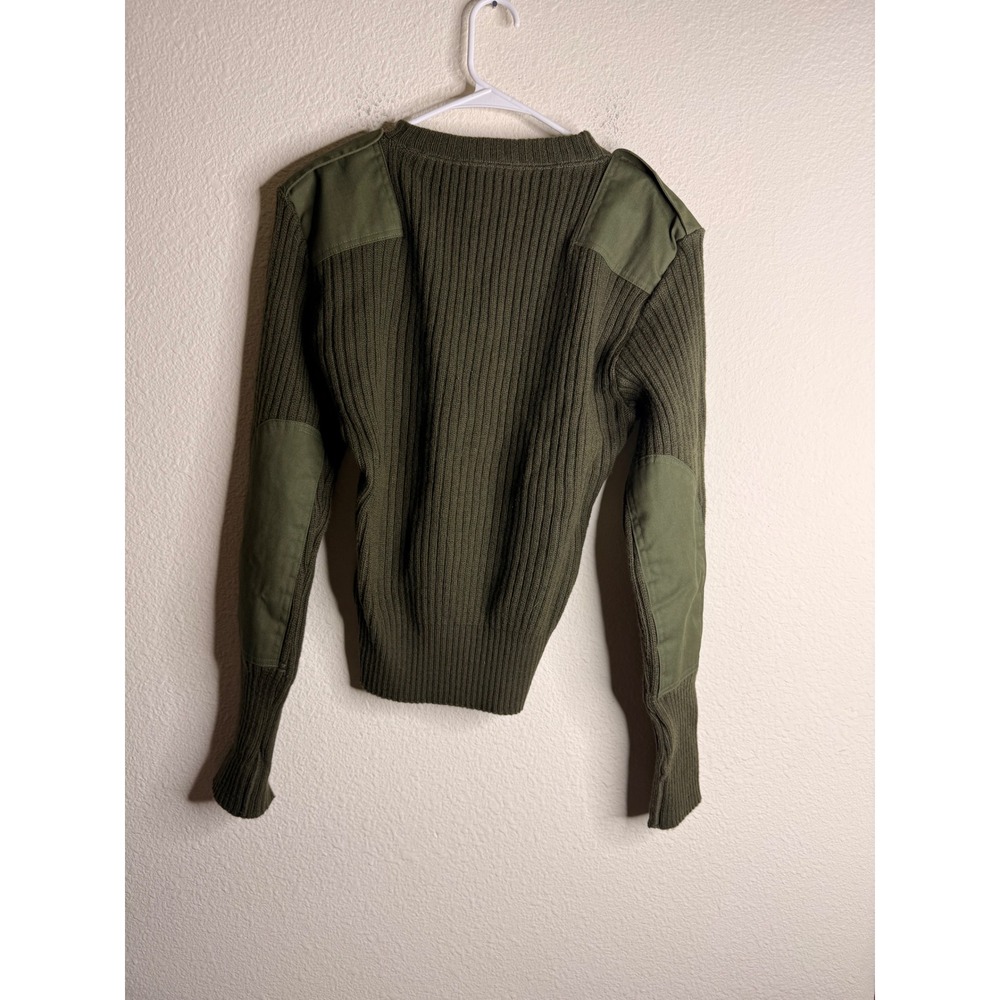 US Military DSCP Wool Commando Sweater 40 M Olive Drab Green Gorpcore Combat - Picture 2 of 6